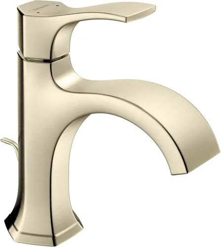 Vista 2 de hansgrohe Locarno 04810140 - Grifo para lavabo de baño de 8 pulgadas de alto con mango de bronce cepillado