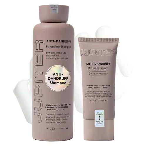Vista 8 de Jupiter Suero restaurador del cuero cabelludo, suero calmante anticaspa para hombres y mujeres para cuero cabelludo escamoso, graso y seco, restaura