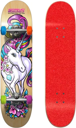 Vista 7 de SkateXS Patineta de unicornio para niñas principiantes