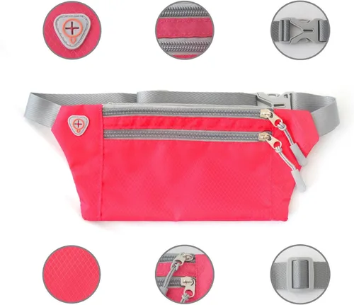 Vista 5 de veriya - Riñonera impermeable, ligera, con conector para auriculares, para correr, senderismo, ciclismo, paseos, 5.5in