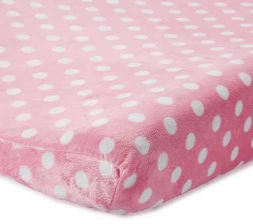 Vista 2 de Funda para cambiador de felpa de verano, puntos rosados para días