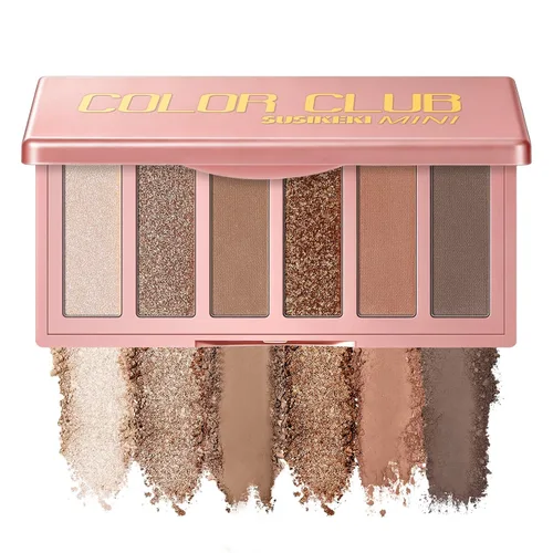 Vista 15 de SUSIKEKI 6 Colores Mini Paleta de Sombras de Ojos Maquillaje Neutro Nude Ahumado Sombra de Ojos Taupe y Marrón Mate Paleta de Maquillaje con Espejo