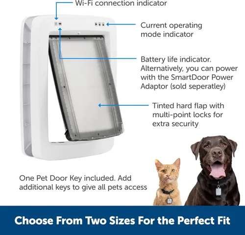 Vista 5 de PetSafe SmartDoor ZAC19-17682 - Llave de puerta para mascotas conectada para perros y gatos, llave de collar, grande