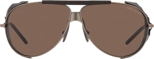 Vista 3 de GIORGIO ARMANI Man Sunglasses Matte Black Frame Dark Grey Lenses 69MM