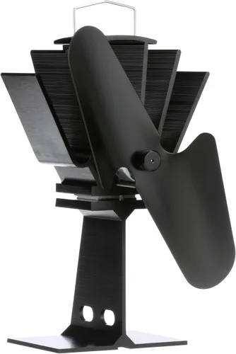 Vista 3 de Alcona Ventilador de estufa de leña alimentado por calor, 100 CFM, hoja de 7.9 pulgadas, negro