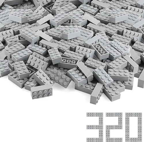 Vista 68 de 100 piezas 2 x 4 Ladrillos Piezas Negras Partes Clásico Juego Creativo Bloques de Construcción Juego de Partes Accesorios de Juguete Compatibles