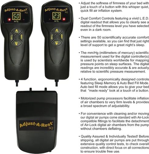 Vista 3 de InnoMax Luxury Support Harmony - Colchón doble digital para cama de aire, tamaño King