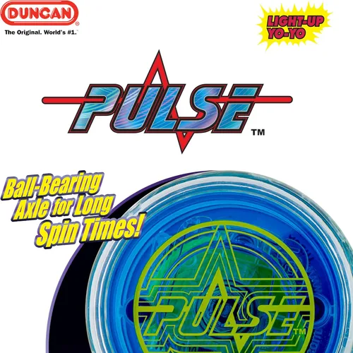 Vista 2 de Duncan Toys Pulse - Yoyó con luz LED de nivel intermedio con eje de rodamiento de bolas y luces LED, transparente/rojo, pequeño