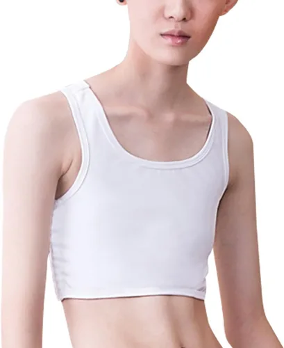 Vista 4 de Aivtalk Lesbiana Tomboy Chest Binder Tank Top Transpirable Super Flat Compresión Sport Corset