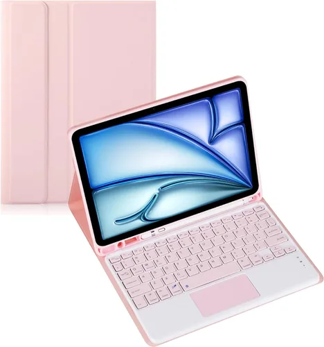 Vista 28 de Funda de teclado para tableta Android Samsung Galaxy Tab A9 de 8.7 pulgadas SM-X110/X115/X117 Cubierta trasera a prueba de golpes Funda de Negro
