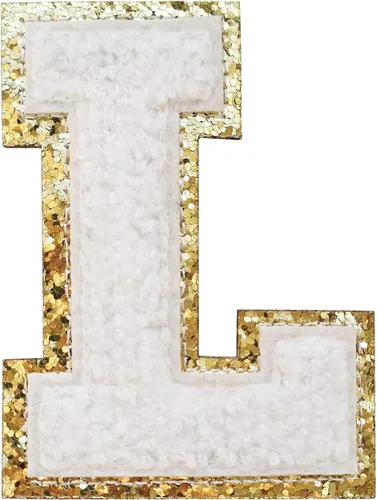 Vista 130 de 3Pcs Letter Patches Varsity Glitters Chenille,SPRT Iron on Blue Letter Patch,Alphabet Cloth Patch for Team Costume Decoration 3.1in Height S
