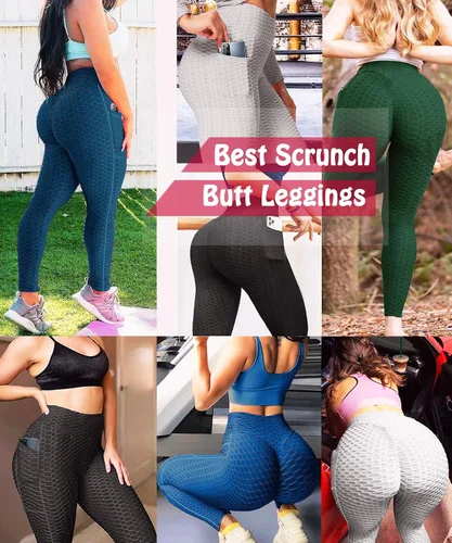 Vista 5 de Leggings de levantamiento de glúteos con bolsillos para mujer, levantamiento de glúteos, cintura alta, levantamiento de glúteos, pantalones de yoga