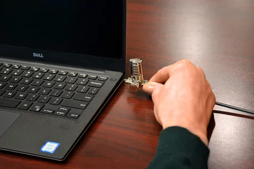 Vista 7 de Noble Locks TZ03TC - Cerradura combinada de cuña ultra compacta de 4 dígitos para portátiles Dell Latitude