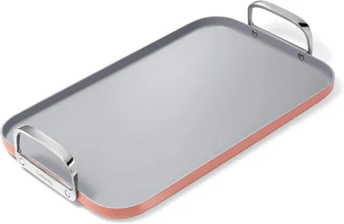 Vista 9 de Caraway Plancha de doble quemador, sartén de 19 x 12 pulgadas, revestimiento de cerámica antiadherente, no tóxico, sin PTFE ni PFOA, apto para horno