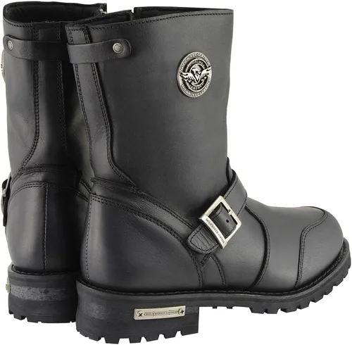 Vista 8 de Milwaukee Leather MBM9090 - Botas de motocicleta para hombre, de 9 pulgadas, con protector de palanca de cambios