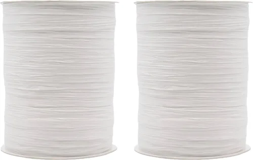 Vista 14 de Paquete de 2 rollos de cinta de rafia de papel de 200 yardas para embalaje y decoración de papel kraft (aguamarina)