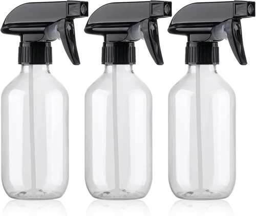 Vista 3 de Botellas de spray Teyssor Botella de agua de spray - Libre de BPA - 10 oz/300 ml Contenedores recargables de plástico de niebla fina Botella