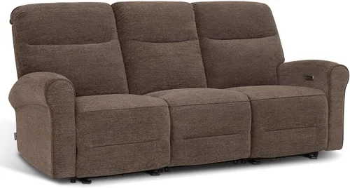 Vista 25 de MCombo Sofá reclinable eléctrico Hugger de pared de 87.8 pulgadas, sofá reclinable triple de 3 asientos con puertos USB, sofá reclinable con brazo
