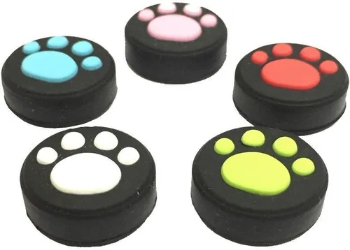 Vista 2 de 6 x Controlador analógico de silicona rosa para Nintendo Switch NSSwitch Lite controlador Joy-Con Thumbstick lindo gato pata garra
