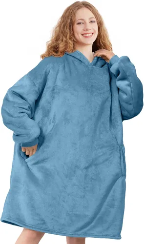 Vista 22 de AmyHomie Manta con capucha para adultos y adolescentes, manta con capucha Sherpa de gran tamaño, cálida y acogedora como regalo de cumpleaños