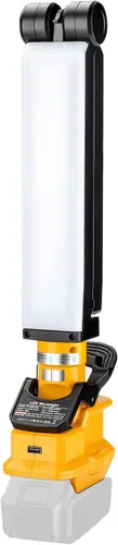 Vista 8 de DTEZTECH Luz de trabajo LED para batería Dewalt de 14.4 V-20 V Max, linterna inalámbrica multifuncional de 2000 lm para exteriores, 25 W, adecuada