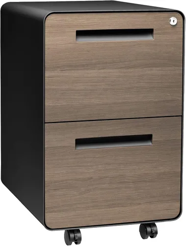 Vista 15 de Laura Davidson Furniture Stockpile - Archivador móvil de 2 cajones con cerradura, archivador de metal para debajo del escritorio, carpetas