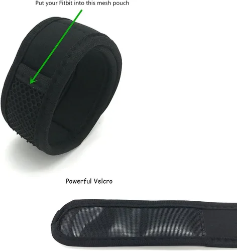 Vista 3 de Wanty Pulsera ajustable de material OK con bolsa de malla y cierre de cinta para Fitbit ONE/Fitbit Flex 2 Fitbit ALTA/Alta HR/Activity