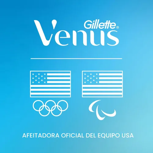 Vista 8 de Gillette Venus Mango de maquinilla de afeitar extra suave y sensible dorado para mujer + 2 recambios de cuchilla, incluye soporte de ducha