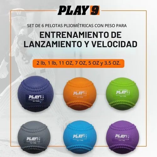 Vista 2 de Plyometric Baseballs - Weighted Balls for Baseball - Arm Care, Velocity, and Strength Training - Weighted Baseballs for Throwing and Stretching