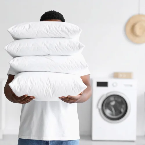 Vista 8 de Casper Sleep Original - Almohada refrescante tamaño estándar, sensación suave media, relleno alternativo al plumón, soporta dormir de lado, espalda