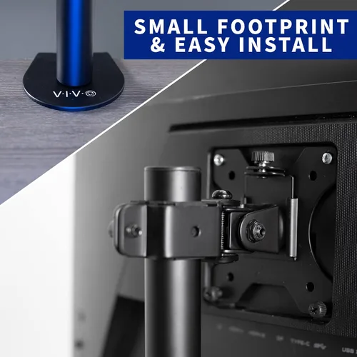 Vista 8 de VIVO Soporte de escritorio para monitor LCD individual de 13 a 38 pulgadas de alta resistencia, para 1 pantalla estándar a ultra ancha de hasta 38