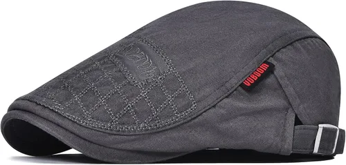 Vista 7 de VOBOOM - Gorra de taxista para hombre con mezcla de lana, gorra plana