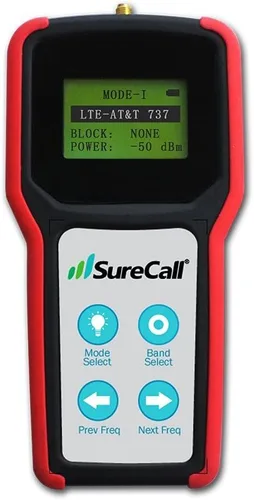 Vista 2 de SureCall Medidor de señal de RF de cinco bandas para instalación de amplificador de señal de teléfono celular 4G LTE, celular, PCS y AWS