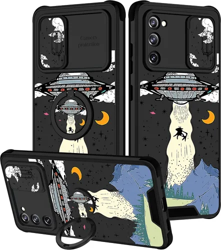 Vista 16 de Funda 2 en 1 para Samsung Galaxy S23 Ultra Flamingo para mujeres y niñas, diseño femenino de flamencos con cubierta deslizante para cámara y soporte