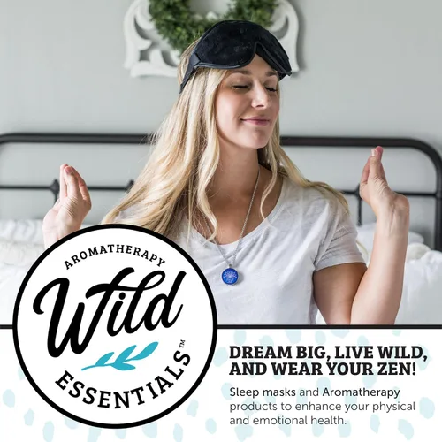 Vista 5 de Wild Essentials - Kit difusor de aceite esencial de collar de concha con lavanda, citronela, menta, aceites de naranja, 8 almohadillas de recambio