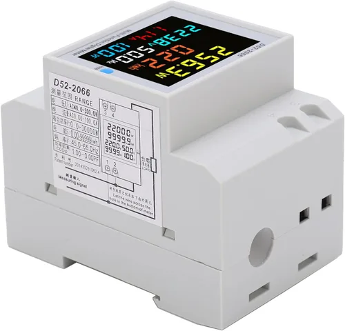 Vista 7 de Medidor de vatios-hora, medidor eléctrico LCD, medidor de electricidad monofásico, medidor de energía para el hogar, medidor de energía monofásico