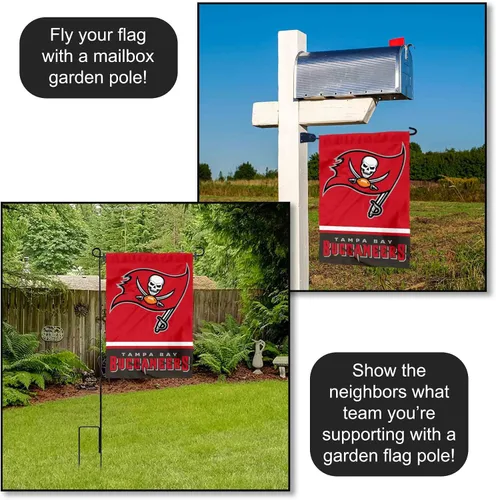 Vista 4 de Bandera de jardín de doble cara de Tampa Bay Buccaneers