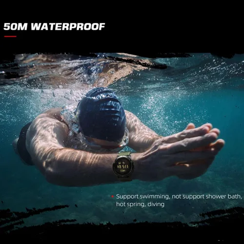 Vista 7 de Reloj táctico para hombre, relojes militares para hombre, ligero de fibra de carbono, reloj deportivo digital para hombre con brújula, podómetro