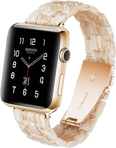 Vista 28 de HOPO Compatible With Apple Watch Band Thin Lightweight Resin Strap Bracelet Fashion Wristband Replacement For iWatch Bands Series Ultra 11 10 9 8 7
