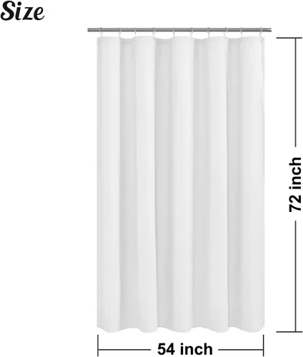 Vista 7 de Mrs Awesome - Cortina de ducha en relieve de microfibra para cabina de baño, 137 x 183 cm, forro de cortina de ducha de tela suave lavable y Blanco