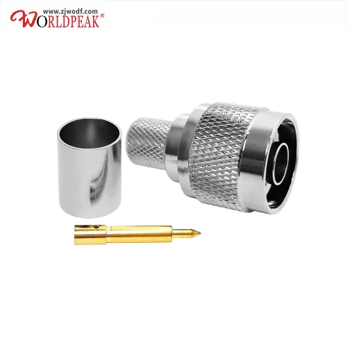Vista 2 de Conector coaxial N Conector macho Conectores de crimpado para cable coaxial RG213