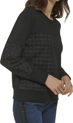 Vista 2 de Karl Lagerfeld Paris Top tejido de manga larga para mujer
