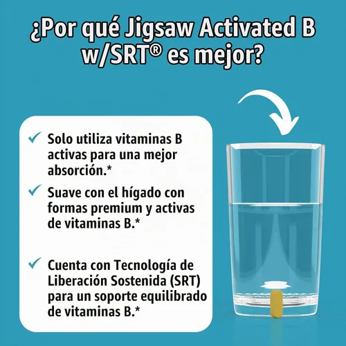 Vista 5 de Jigsaw Health Complejo B activado con SRT, 120 comprimidos