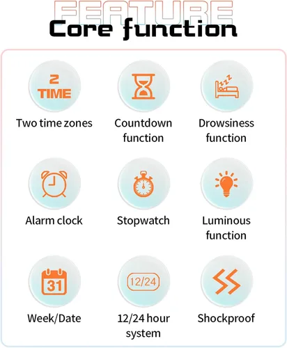 Vista 6 de findtime Digital Watch Tonneau Large Number Waterproof Watches for Men Women Alarm Stopwatch Countdown LED Unique Sports Wristwatch Shockproof Watch