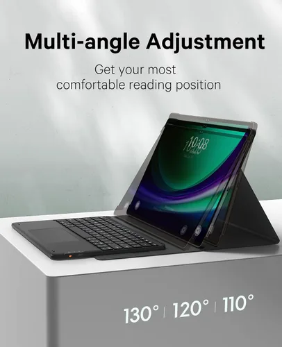 Vista 9 de GreenLaw - Funda con teclado para Galaxy Tab S10/S9 Ultra de 14,6 pulgadas Funda para teclado con panel táctil inteligente, magnético desmontable