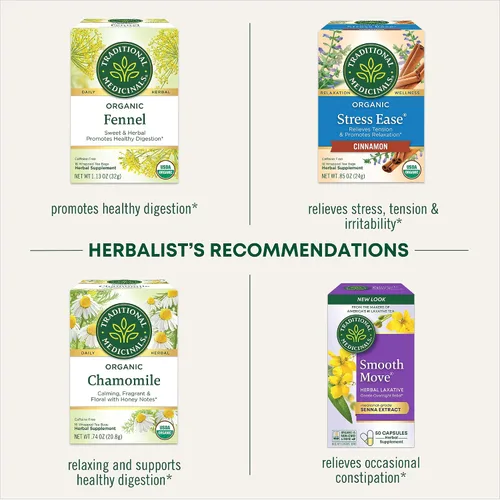 Vista 7 de Traditional Medicinals Té, manzanilla orgánica de movimiento suave, alivia el estreñimiento ocasional, Senna, 16 bolsas de té