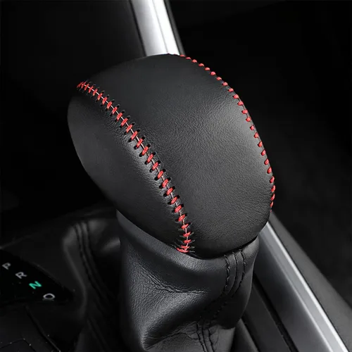 Vista 19 de Great-luck Funda Protectora de Perilla de Palanca de Cambios Automática de Cuero Genuino con Moldura, Accesorios Interiores Personalizados