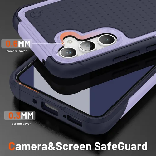 Vista 151 de Jeylly Compatible con Samsung Galaxy A22 5G Funda, Funda Samsung A22 5G con 2pcs protectores de pantalla de vidrio templado