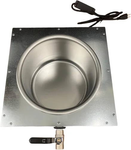 Vista 3 de Wax Master Melter - Derretidor de cera eléctrico profesional para fabricación de velas, construcción de acero inoxidable, válvula de control