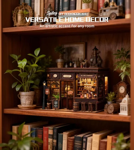 Vista 4 de Spilay Kit de casa de muñecas en miniatura, kit de bricolaje, modelo de casa pequeña, escala 1:24, casa de muñecas creativa, el mejor regalo